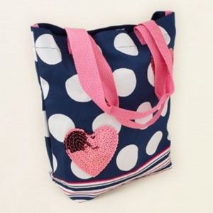CHILDREN’S PLACE Sequined Heart/Polka Dot Tote Bag